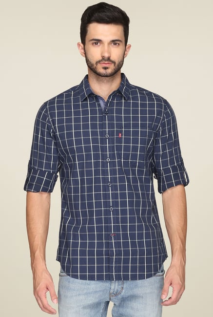 Levi's Navy Full Sleeves Shirt Levi's Navy Full Sleeves Shirt