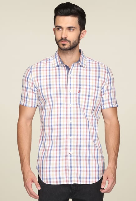 Levi's Cream Half Sleeves Shirt Levi's Cream Half Sleeves Shirt