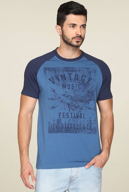 Levi's Blue Regular Fit Cotton T-Shirt Levi's Blue Regular Fit Cotton T-Shirt