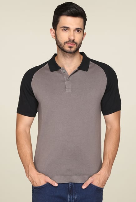 Levi's Black & Taupe Polo T-Shirt Levi's Black & Taupe Polo T-Shirt