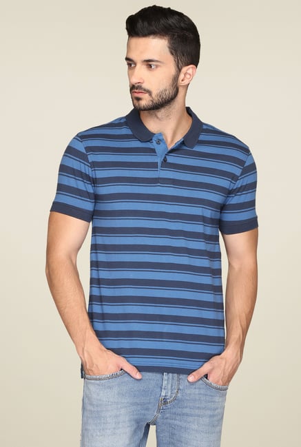 Levi's Blue & Navy Regular Fit Striped T-Shirt Levi's Blue & Navy Regular Fit Striped T-Shirt