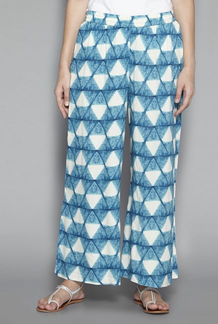 Utsa by Westside Blue Printed Palazzos Utsa by Westside Blue Printed Palazzos