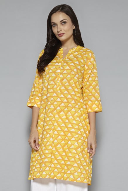 Utsa by Westside Yellow Printed Kurta Utsa by Westside Yellow Printed Kurta