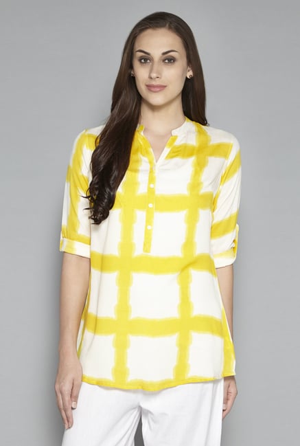 Utsa by Westside Yellow Printed Kurti Utsa by Westside Yellow Printed Kurti