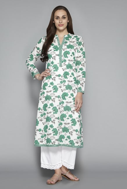 Utsa by Westside Green Floral Print Kurta Utsa by Westside Green Floral Print Kurta