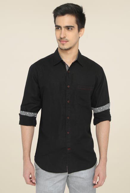 Greenfibre Black Slim Fit Shirt Greenfibre Black Slim Fit Shirt