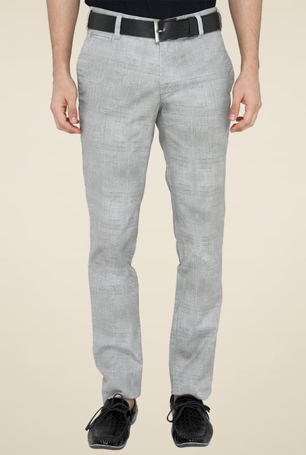 Jadeblue Light Grey Mid Rise Chinos Jadeblue Light Grey Mid Rise Chinos