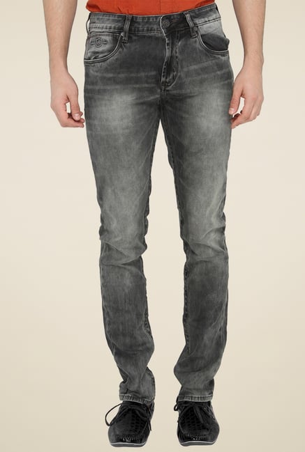 Jadeblue Grey Slim Fit Heavily Washed Jeans Jadeblue Grey Slim Fit Heavily Washed Jeans