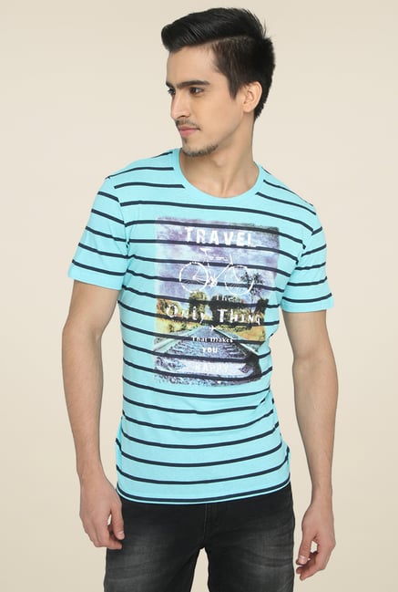 Jadeblue Aqua Blue Printed T-Shirt Jadeblue Aqua Blue Printed T-Shirt