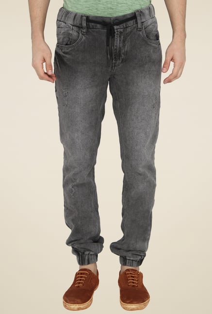 Jadeblue Grey Mid Rise Slim Fit Joggers Jadeblue Grey Mid Rise Slim Fit Joggers