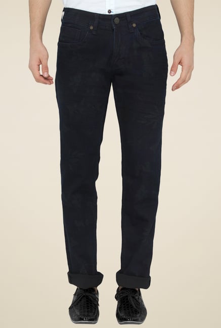 Jadeblue Dark Blue Printed Slim Fit Jeans Jadeblue Dark Blue Printed Slim Fit Jeans