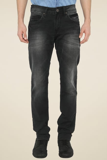 Greenfibre Black Lightly Washed Slim Fit Jeans Greenfibre Black Lightly Washed Slim Fit Jeans