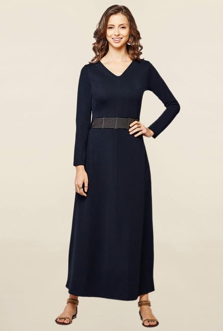 Global Desi Navy Maxi Dress Global Desi Navy Maxi Dress