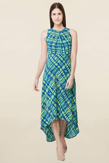 AND Blue Printed Dress AND Blue Printed Dress