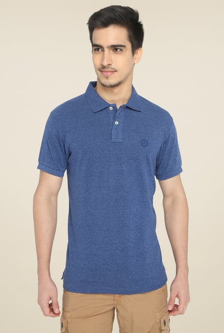 Greenfibre Steel Blue Half Sleeves Polo T-Shirt Greenfibre Steel Blue Half Sleeves Polo T-Shirt