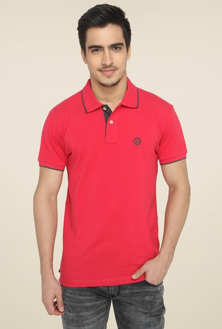 Greenfibre Red Cotton Polo T-Shirt Greenfibre Red Cotton Polo T-Shirt