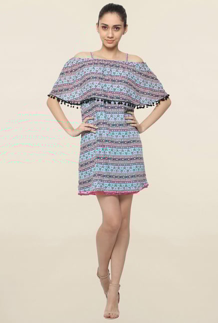 Globus Blue Printed Dress Globus Blue Printed Dress
