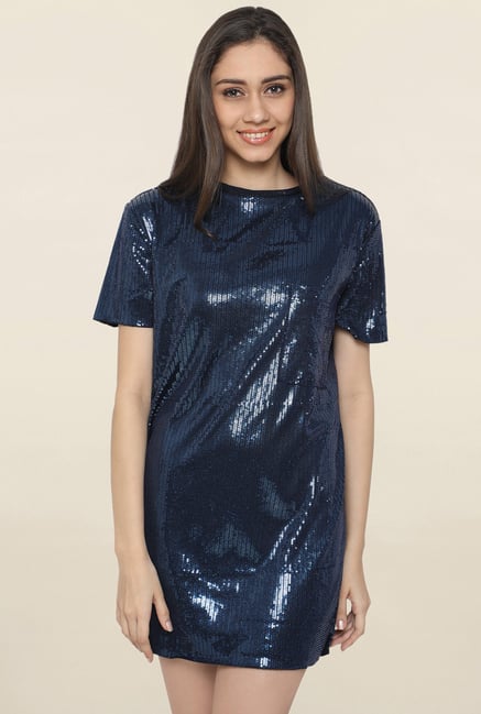 Globus Navy Embellished Dress Globus Navy Embellished Dress