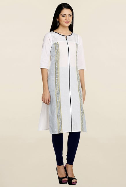 Aurelia Off White Printed Kurta Aurelia Off White Printed Kurta