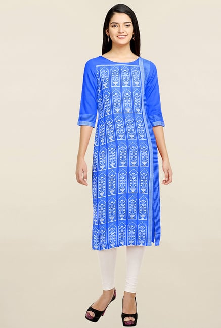 Aurelia Blue Printed Kurta Aurelia Blue Printed Kurta