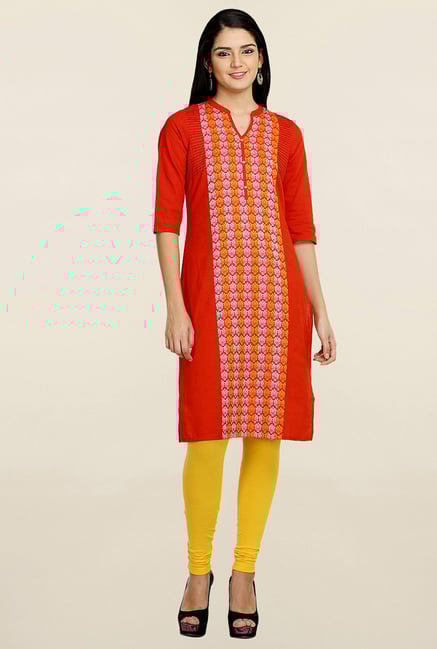 Aurelia Red Printed Kurta Aurelia Red Printed Kurta