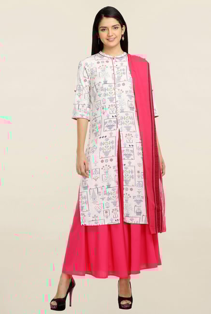 Aurelia Off White Printed Kurta Aurelia Off White Printed Kurta