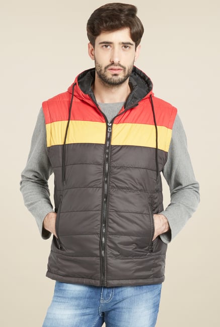 Globus Brown Sleeveless Hood Jacket Globus Brown Sleeveless Hood Jacket