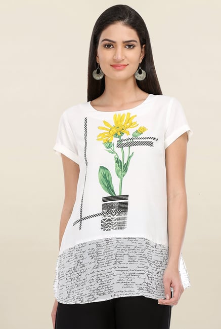 W White Floral Print Top W White Floral Print Top
