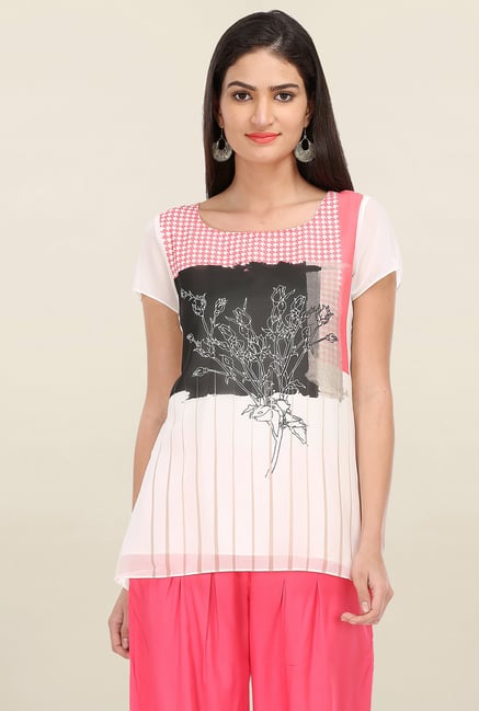 W White Printed Top W White Printed Top