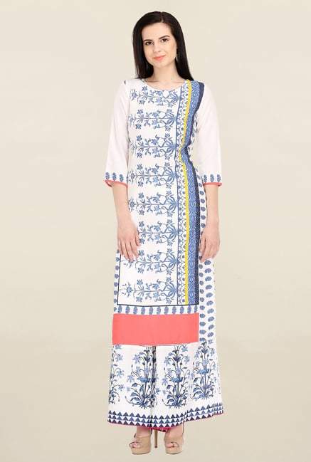 W Off White Printed Kurta W Off White Printed Kurta