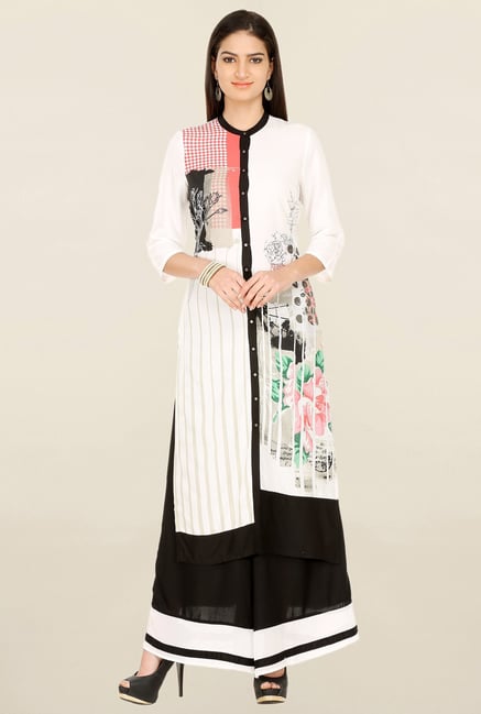 W Off White Printed Kurta W Off White Printed Kurta