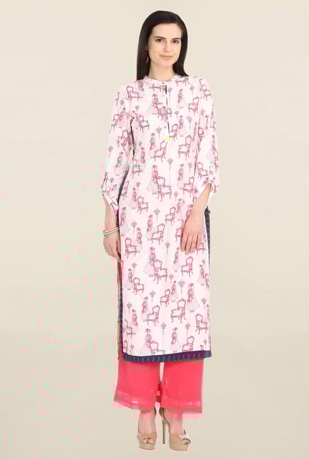 W Pink Printed Kurta W Pink Printed Kurta