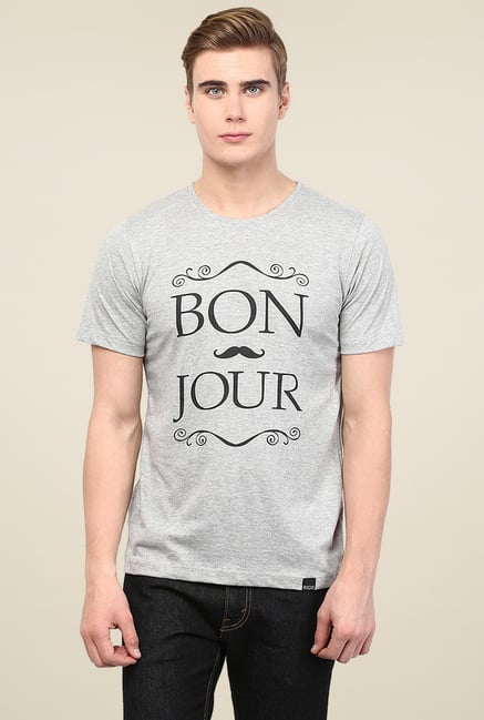 Rigo Grey Short Sleeves T-Shirt Rigo Grey Short Sleeves T-Shirt