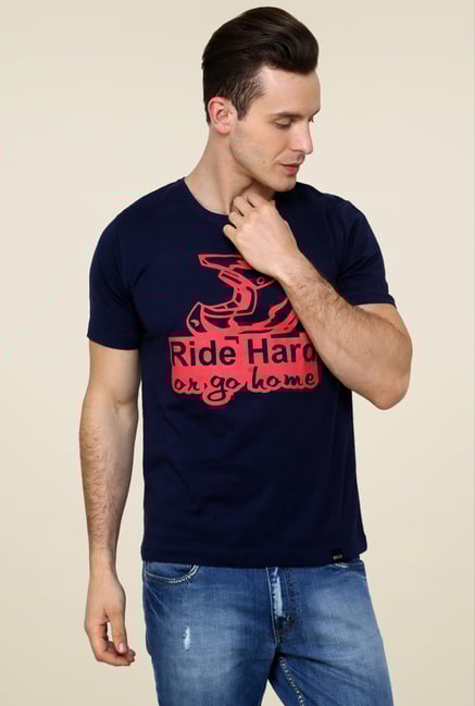 Rigo Navy Printed T-Shirt Rigo Navy Printed T-Shirt