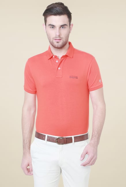 Allen Solly Orange Half Sleeves T-Shirt Allen Solly Orange Half Sleeves T-Shirt