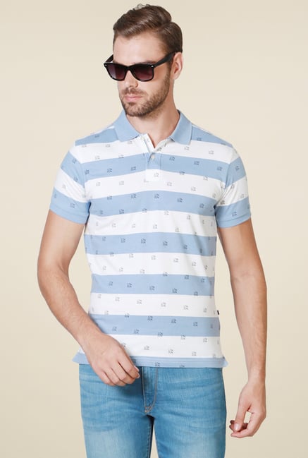 Allen Solly Blue & White Polo T-Shirt Allen Solly Blue & White Polo T-Shirt