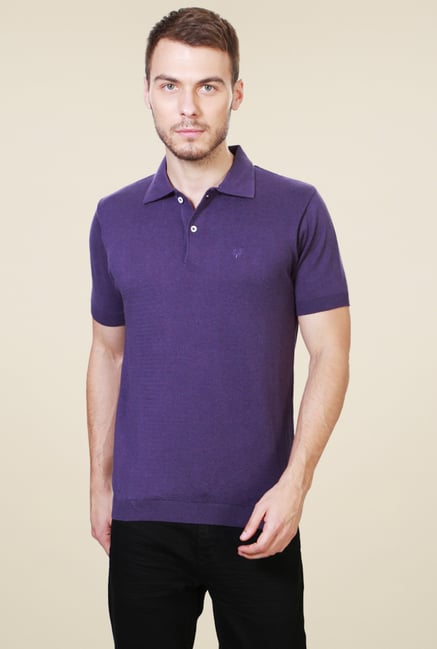 Allen Solly Purple Cotton Polo T-Shirt Allen Solly Purple Cotton Polo T-Shirt