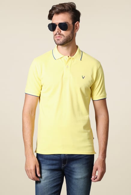 Allen Solly Yellow Regular Fit T-Shirt Allen Solly Yellow Regular Fit T-Shirt