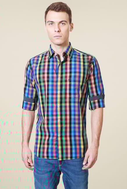 Allen Solly Multicolor Slim Fit Cotton Shirt Allen Solly Multicolor Slim Fit Cotton Shirt