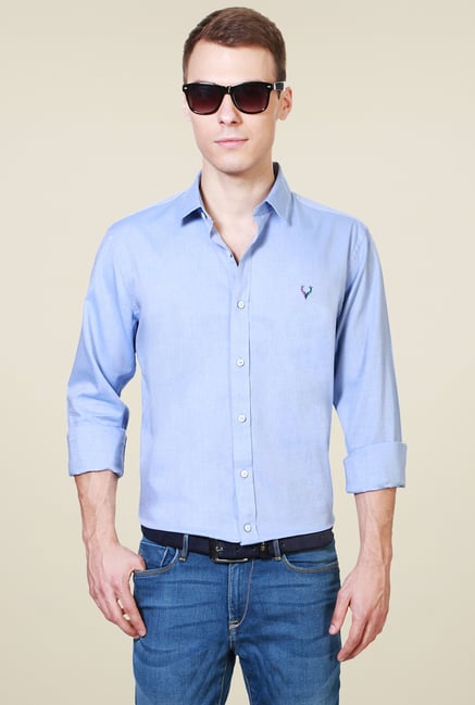 Allen Solly Light Blue Cotton Shirt Allen Solly Light Blue Cotton Shirt