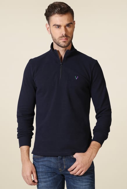 Allen Solly Navy Full Sleeves T-Shirt Allen Solly Navy Full Sleeves T-Shirt
