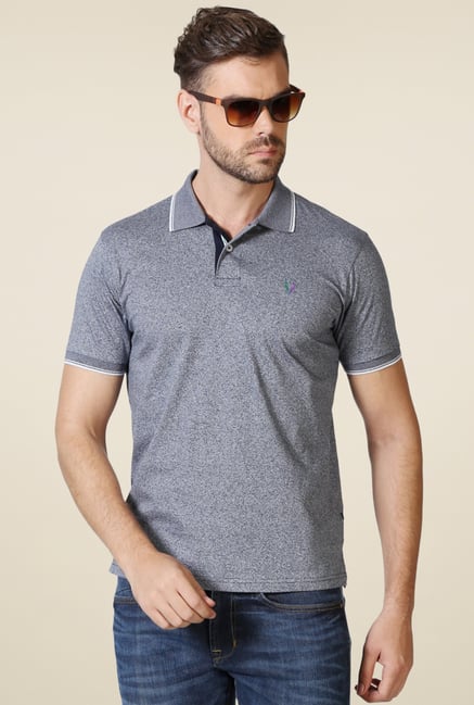 Allen Solly Grey Half Sleeves Polo T-Shirt Allen Solly Grey Half Sleeves Polo T-Shirt