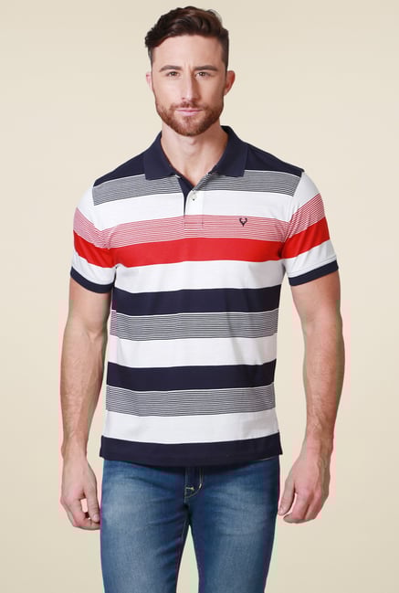 Allen Solly White & Black Half Sleeves T-Shirt Allen Solly White & Black Half Sleeves T-Shirt