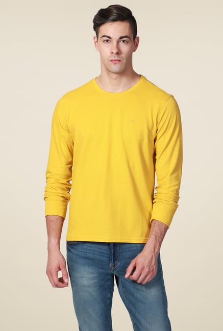 Allen Solly Yellow Crew Neck T-Shirt Allen Solly Yellow Crew Neck T-Shirt