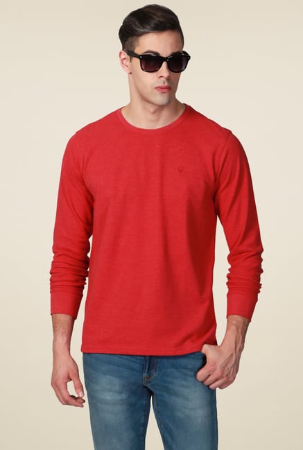Allen Solly Red Crew Neck T-Shirt Allen Solly Red Crew Neck T-Shirt