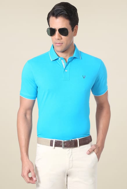 Allen Solly Turquoise Half Sleeves T-Shirt Allen Solly Turquoise Half Sleeves T-Shirt