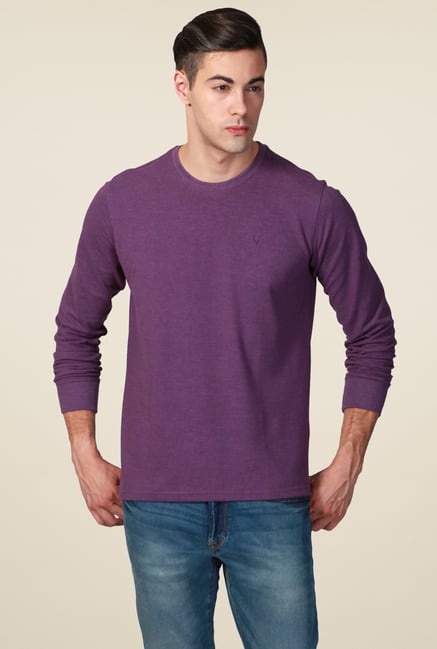 Allen Solly Purple Crew Neck T-Shirt Allen Solly Purple Crew Neck T-Shirt