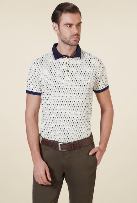 Allen Solly Beige Half Sleeves Polo T-Shirt Allen Solly Beige Half Sleeves Polo T-Shirt