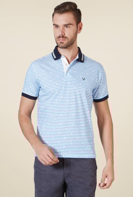 Allen Solly Light Blue Half Sleeves T-Shirt Allen Solly Light Blue Half Sleeves T-Shirt
