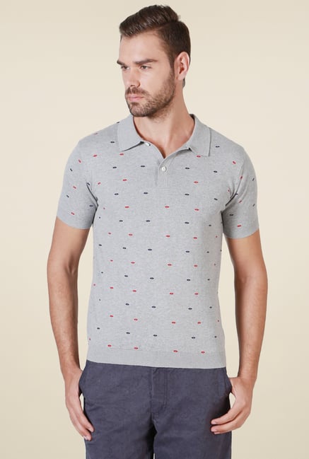 Allen Solly Grey Printed T-Shirt Allen Solly Grey Printed T-Shirt